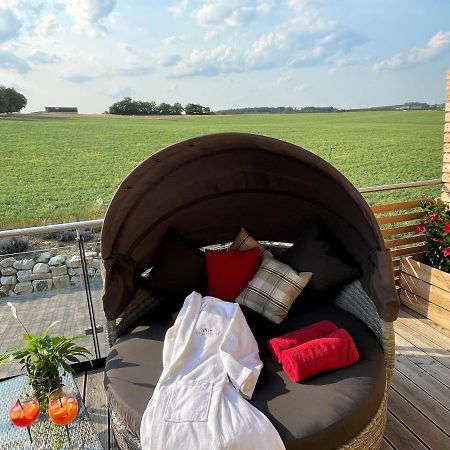 Chalet-Ferienwohnung Giebeltraum, 115 Qm, Wellness/Fitness/Sauna - Bergroedelhof Feilitzsch Eksteriør billede