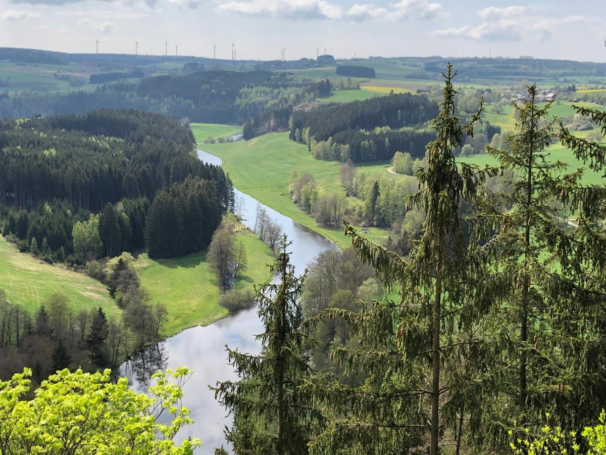 Chalet-Ferienwohnung Giebeltraum, 115 Qm, Wellness/Fitness/Sauna - Bergroedelhof Feilitzsch Eksteriør billede